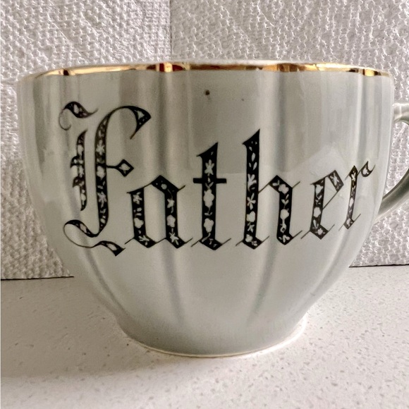 Vintage Other - Vintage Father Cup Mug Gold Details